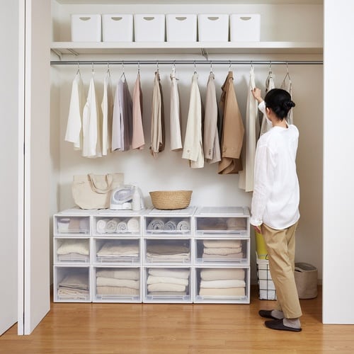 収納ケース Fits フィッツ ホワイトクリア