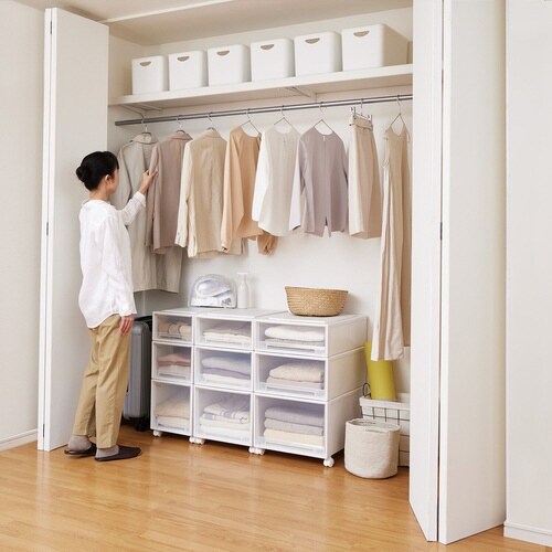 収納ケース Fits フィッツ ホワイトクリア