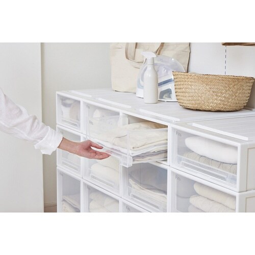 収納ケース Fits フィッツ ホワイトクリア