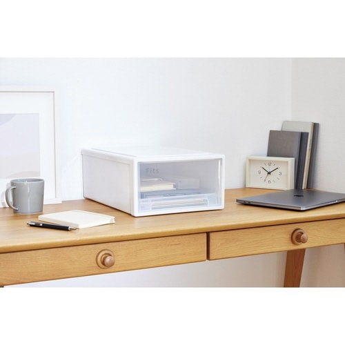 収納ケース Fits フィッツ ホワイトクリア×2