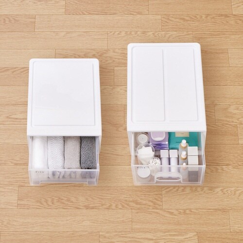 収納ケース Fits フィッツ ホワイトクリア×2