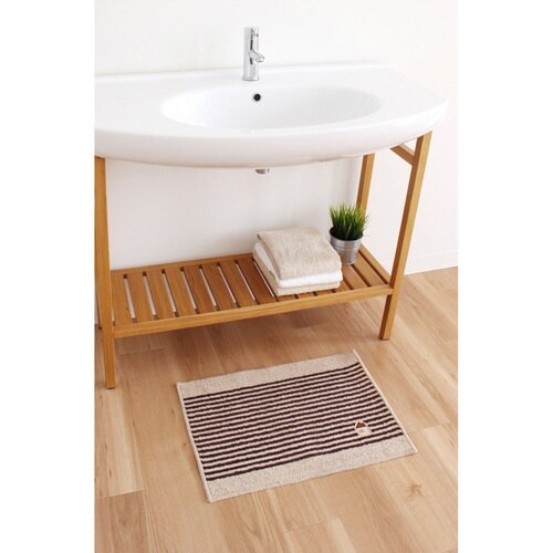 バスマット カーサ 洗えるマット ブラウン