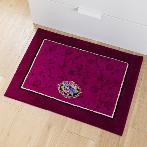 洗面マット シェニールロゼ ピンク