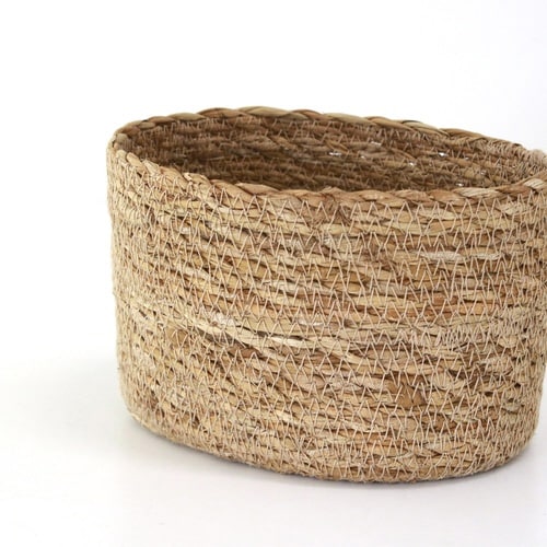 かご バスケット ナチュラルシーグラス オーバル