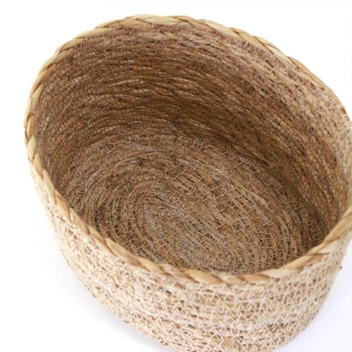 かご バスケット ナチュラルシーグラス オーバル