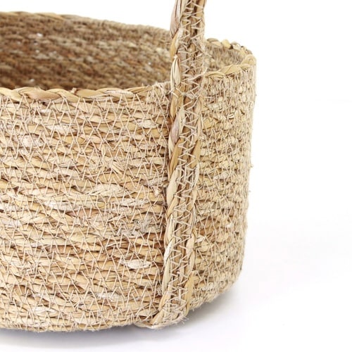 かご ハンドルバスケット ナチュラルシーグラス