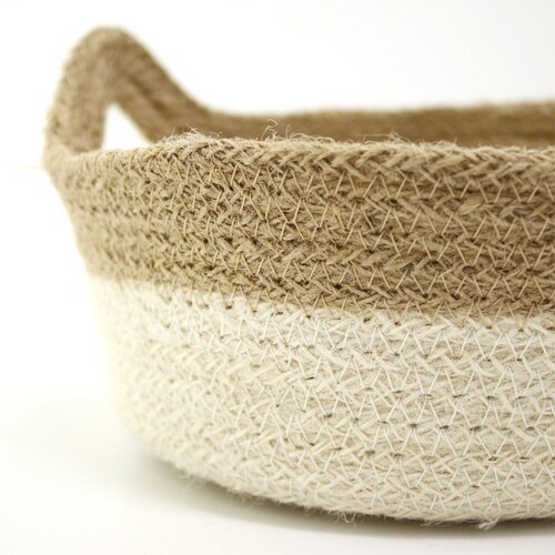かご コニカルジュートトレイ ホワイト
