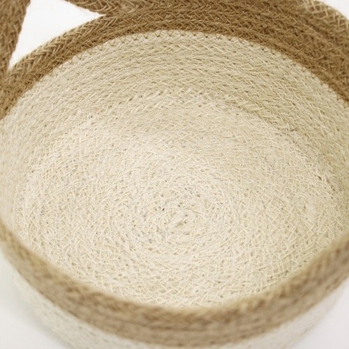 かご コニカルジュートトレイ ホワイト