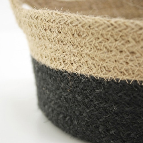 かご コニカルジュートトレイ ブラック