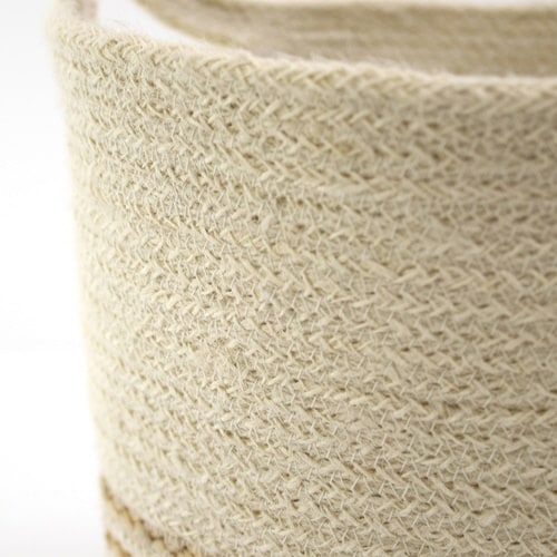 かご コニカルジュートバスケット ホワイト