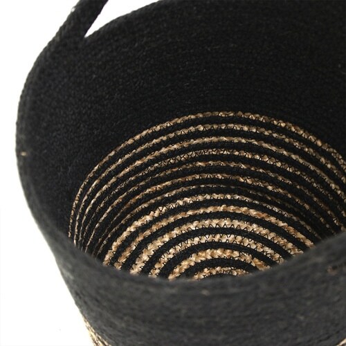 かご コニカルジュートバスケット ブラック