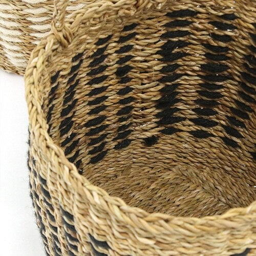 かごバッグ Uシェイプバスケット M L 2個組