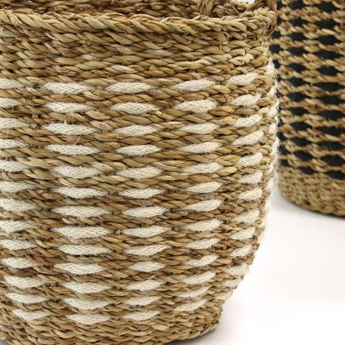 かごバッグ Uシェイプバスケット M L 2個組