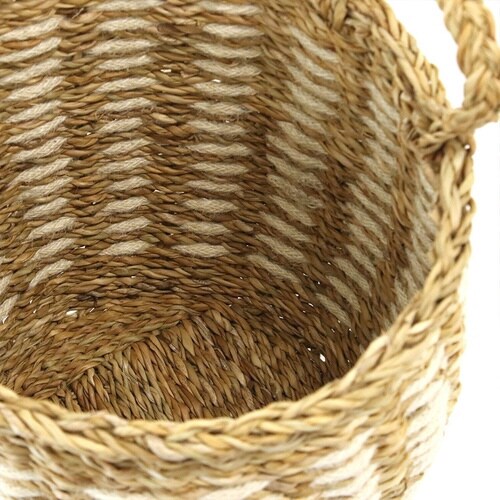 かごバッグ Uシェイプバスケット M L 2個組