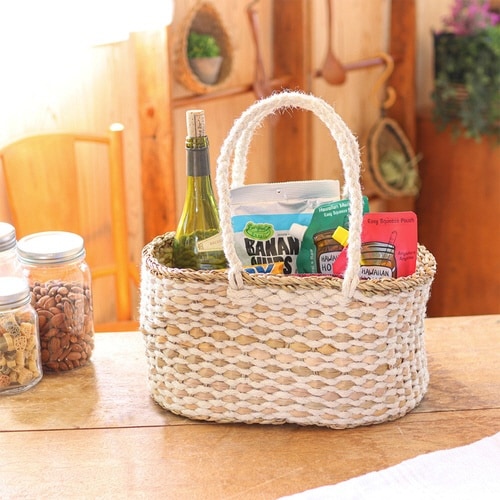 かごオーバルロングハンドルバスケット持ち手×2