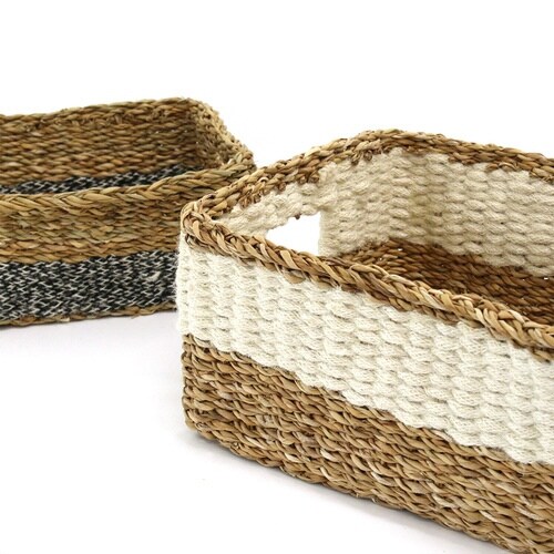 かご レクタングル バスケット M L 2個組