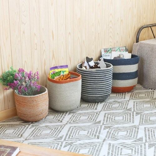 かご バスケット 4個組 Uシェイプ