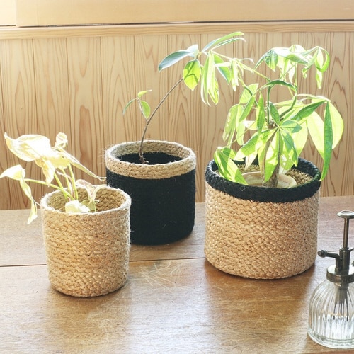 かご バスケット 3個組 ストレージ ジュート S