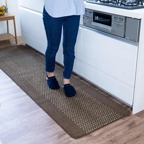 キッチンマット 優踏生 洗いやすい ブラウン×2