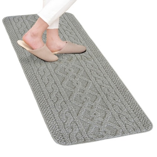 キッチンマット アラン 45×120cm グレー