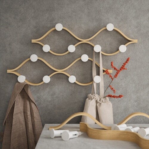 棚 壁 モンタージュ フック 6個付き ナチュラル