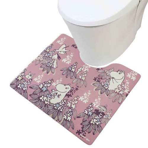 トイレマット ムーミン PVC ピンク×2