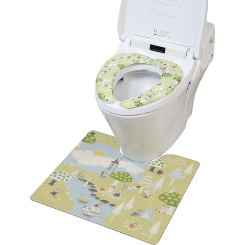 トイレマット ムーミン PVC グリーン×2