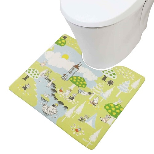 トイレマット ムーミン PVC グリーン×2