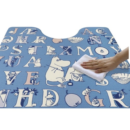 トイレマット ムーミン PVC ブルー×2