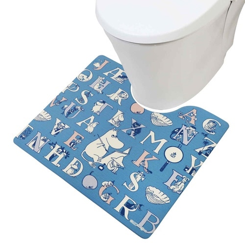 トイレマット ムーミン PVC ブルー×2