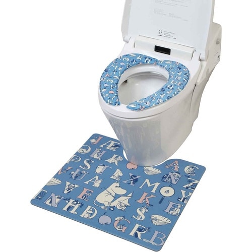 トイレマット ムーミン PVC ブルー×2