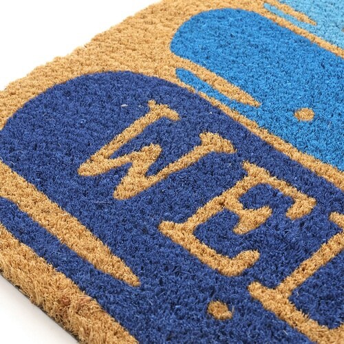 玄関マット 屋外兼用 コイヤー クジラ×2