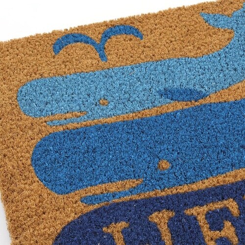 玄関マット 屋外兼用 コイヤー クジラ×2