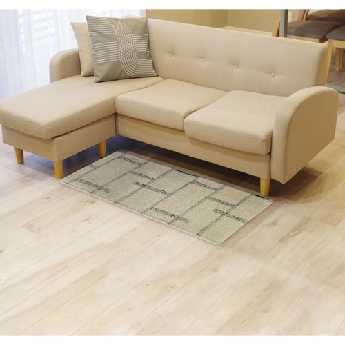 キッチンマット アイボリー×2