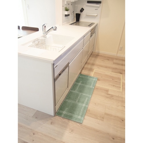 キッチンマット グリーン×2