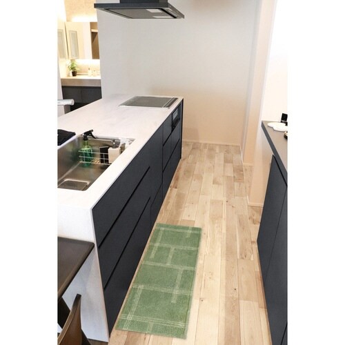 キッチンマット グリーン×2