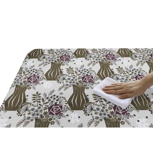 キッチンマットモノグサPVCローズフレンド×2