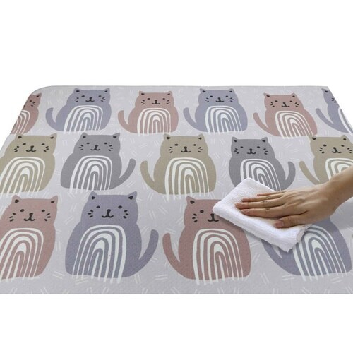 キッチンマット モノグサ PVC ミャウミャウ