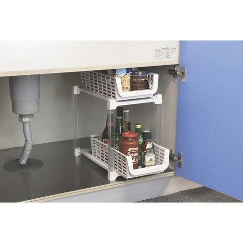 シンク下収納 キッチン スライドストッカー 2段