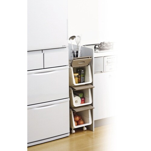 キッチンストッカー キッチンフタ付 ストッカー×2