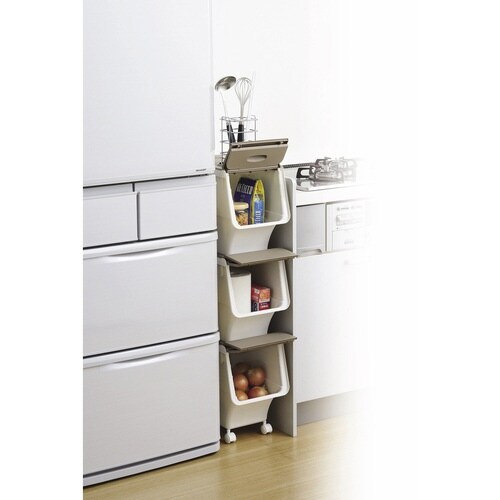 キッチンストッカー キッチンフタ付 ストッカー×2