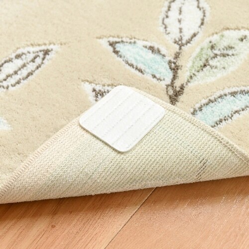 玄関マット 洗える コーナー吸着 ステッチリーフ