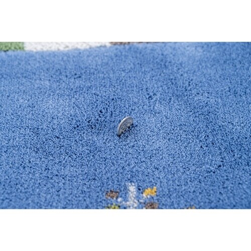 玄関マット 洗える コーナー吸着 シエラ×ブルー