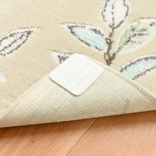 玄関マット 洗える コーナー吸着 ステッチリーフ