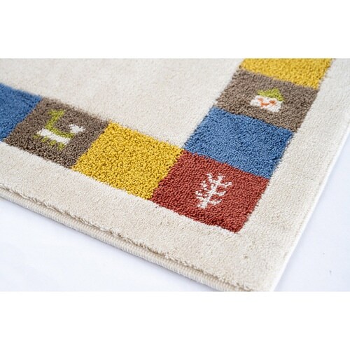 玄関マット 洗える コーナー吸着 シエラ×ベージュ