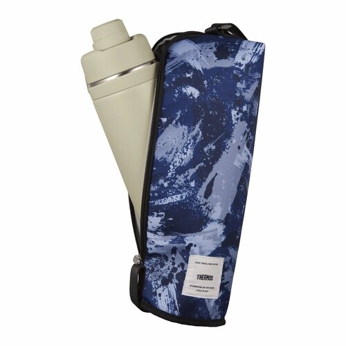 サーモス 水筒ポーチ ブルーカモフラージュ×2