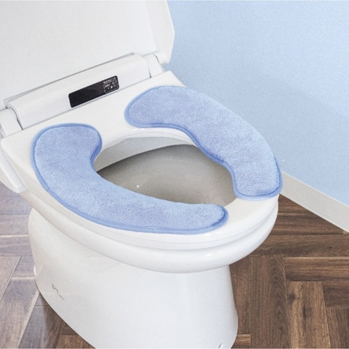 吸着便座シート らくらく便座クッション ブルー×2