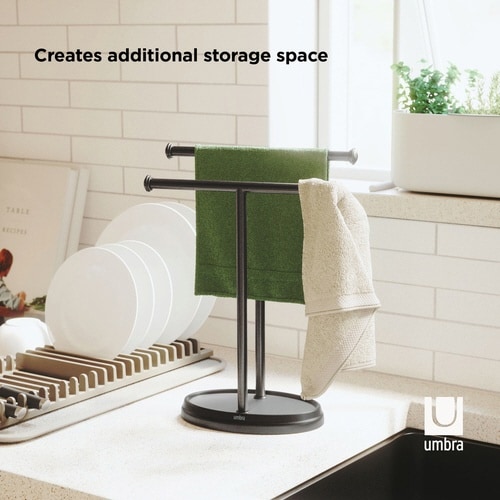 Umbra パーム ダブルタオルツリー ブラック