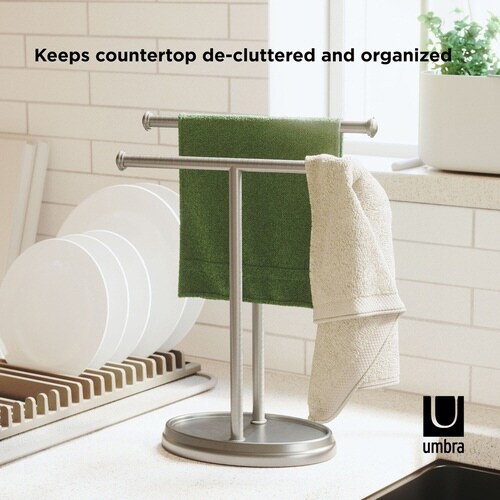 Umbra パーム ダブルタオルツリー ニッケル