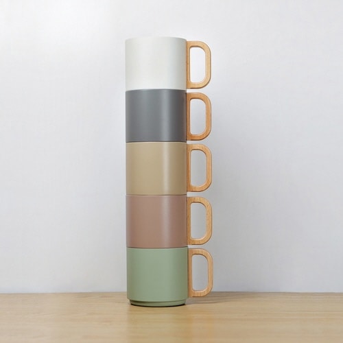 マグカップ 350ml グレー×2
